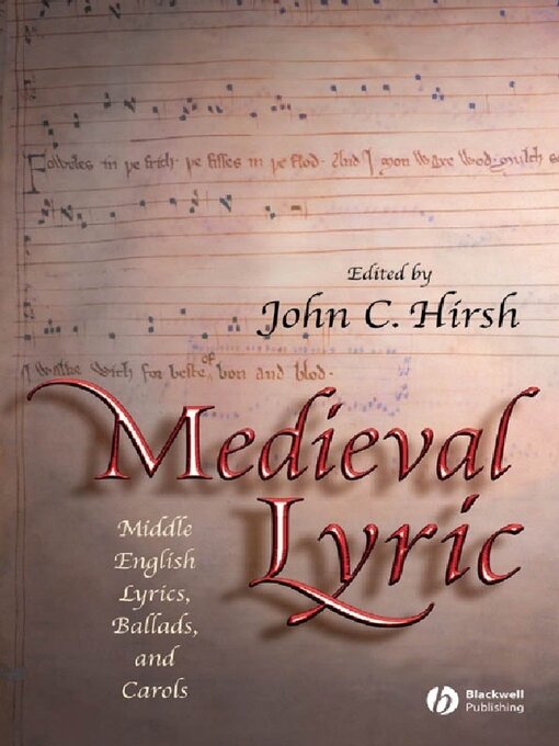 Title details for Medieval Lyric by John C. Hirsh - Available